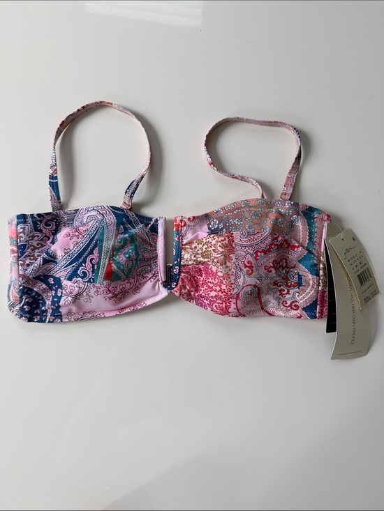 Profile By Gottex Other - Profile By Gottex Pink Multi Paisley Bandeau Bikini Top